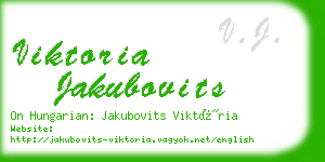 viktoria jakubovits business card